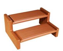 Redwood Plastic Spa Step