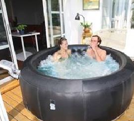 Relax in your own inflatable hot tub