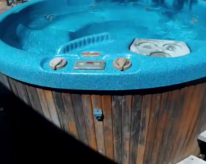 damaged hot tub
